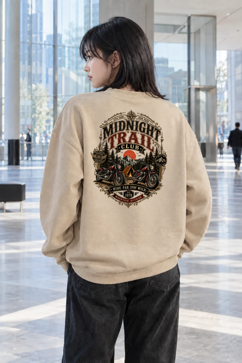 "Midnight Trail Club" Heavy Blend Unisex Crewneck Sweatshirt | Gildan 18000