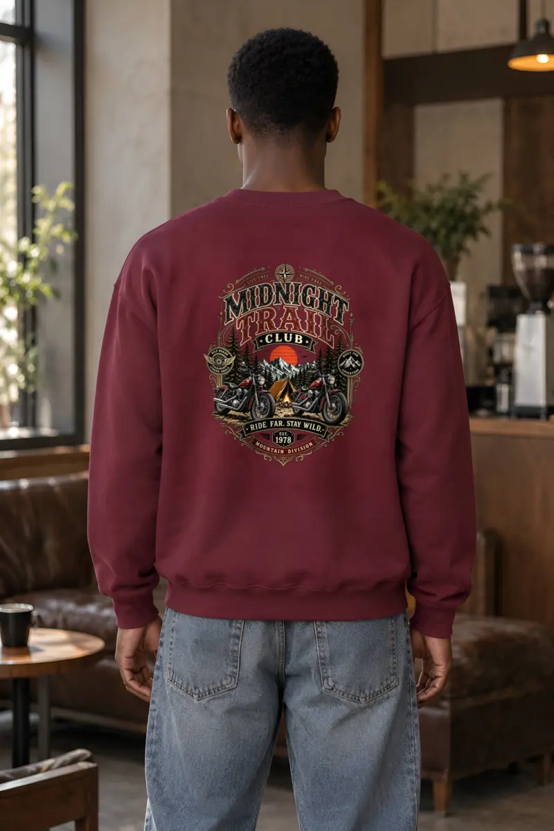 "Midnight Trail Club" Heavy Blend Unisex Crewneck Sweatshirt