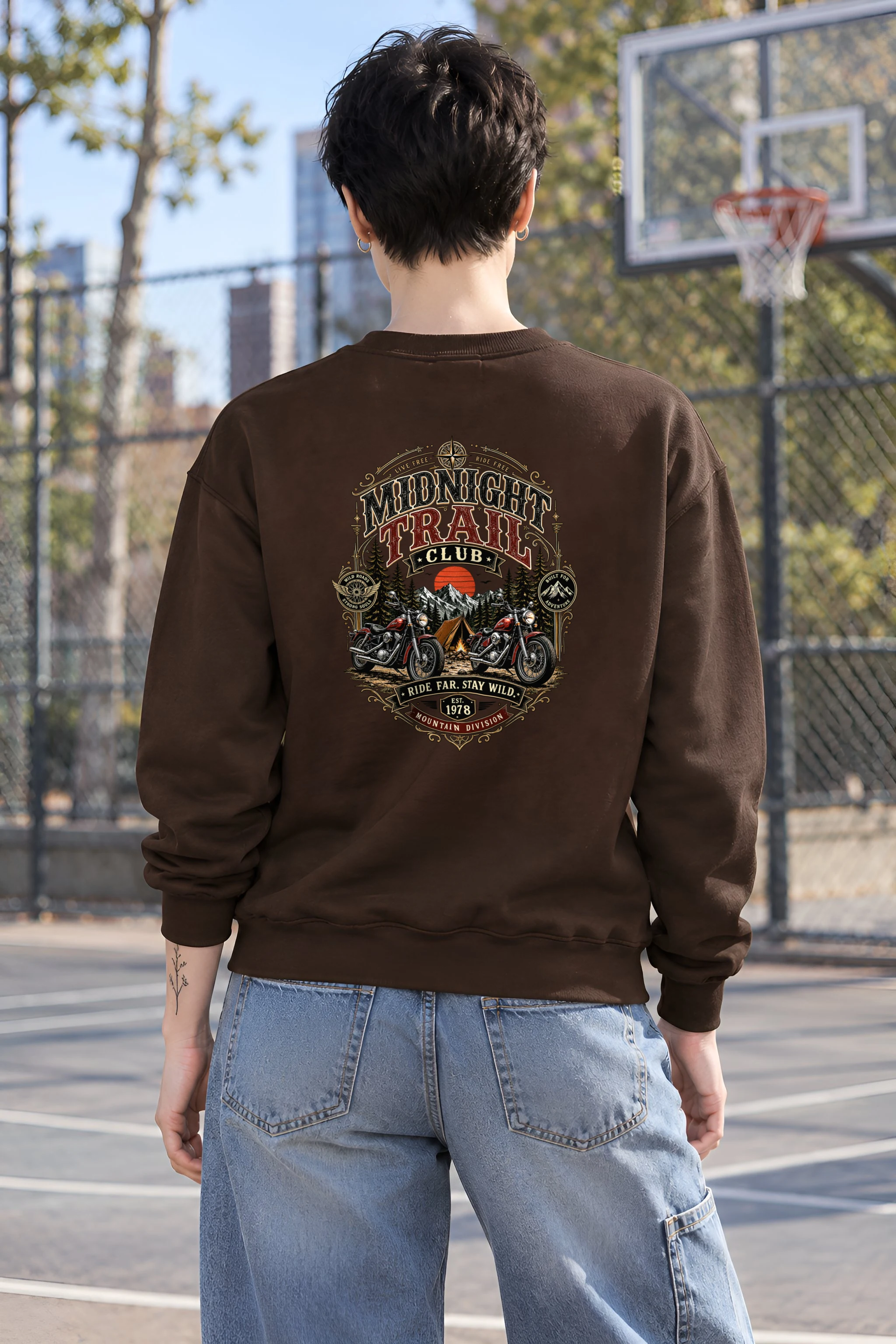 "Midnight Trail Club" 1 Crewneck Sweatshirt