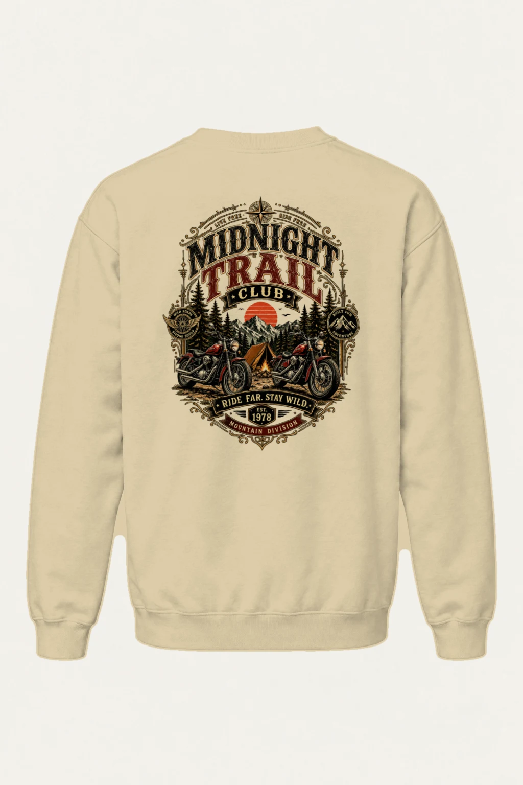 "Midnight Trail Club" Heavy Blend Unisex Crewneck Sweatshirt | Gildan 18000