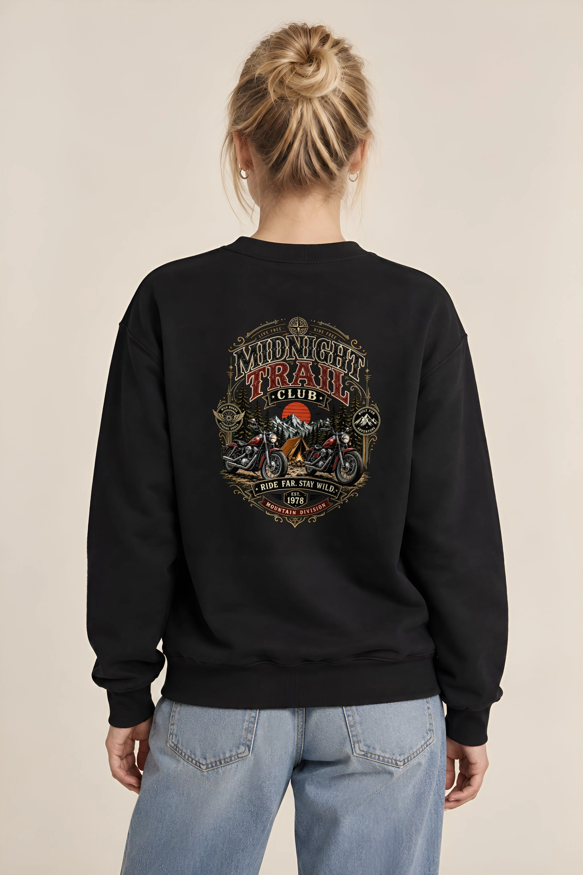 "Midnight Trail Club" 1 Crewneck Sweatshirt