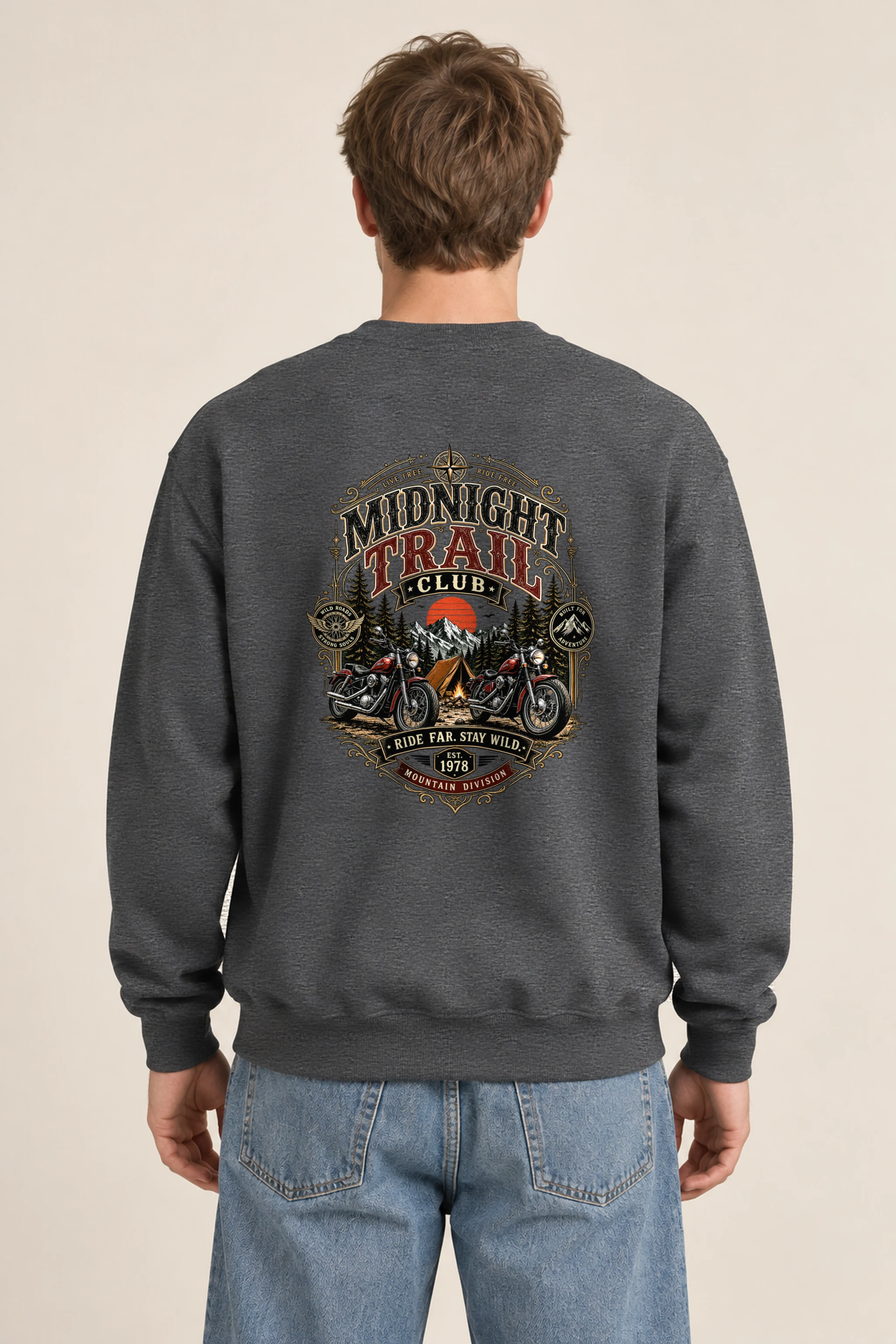 "Midnight Trail Club" 1 Crewneck Sweatshirt
