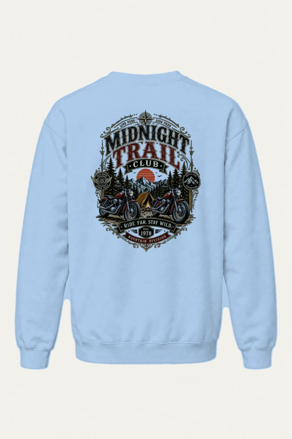 "Midnight Trail Club" Heavy Blend Unisex Crewneck Sweatshirt | Gildan 18000