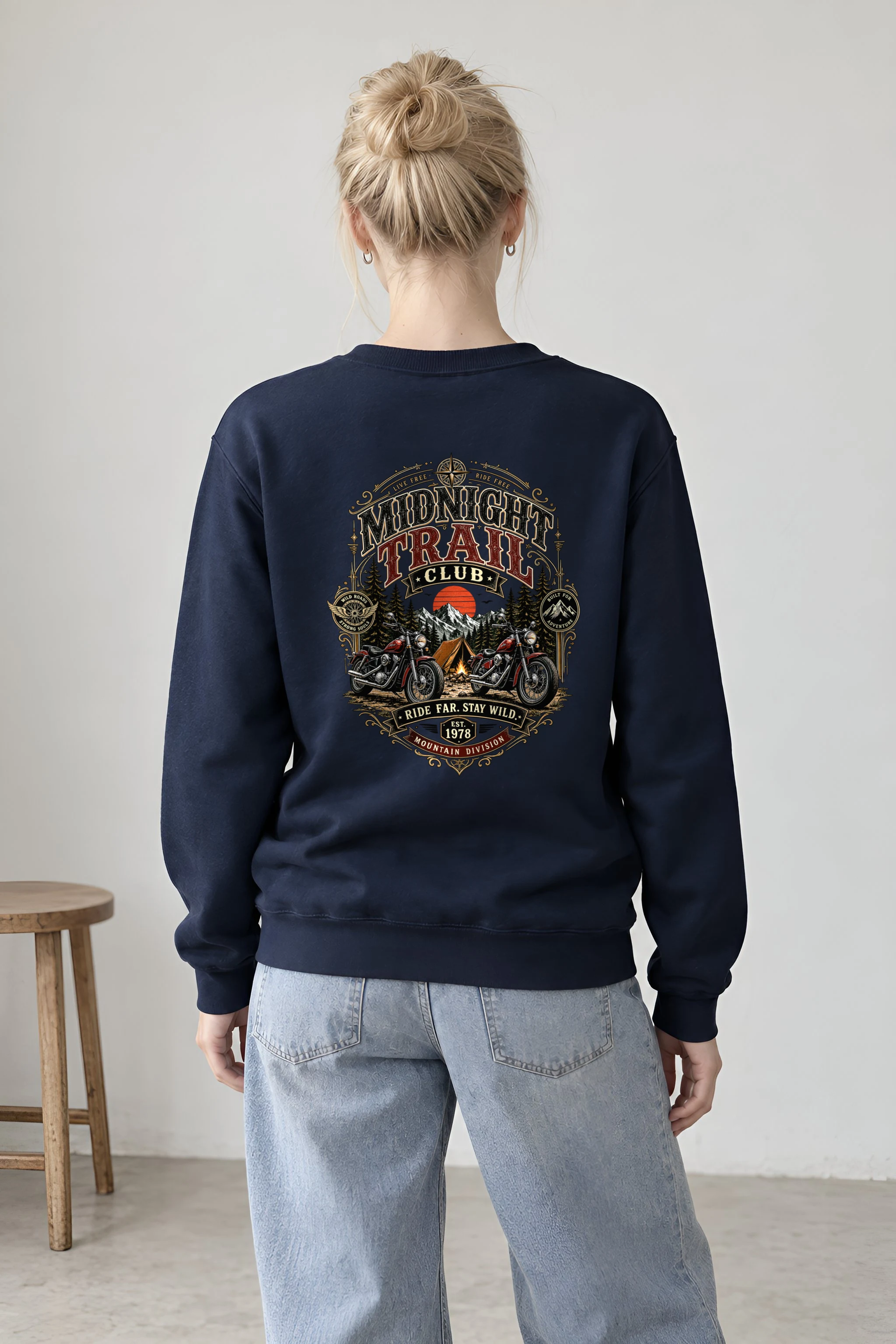 "Midnight Trail Club" 1 Crewneck Sweatshirt
