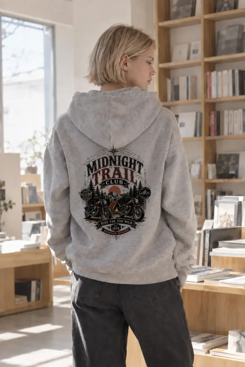 "Midnight Trail Club" Heavy Blend Unisex Pullover Hoodie | Gildan 18500