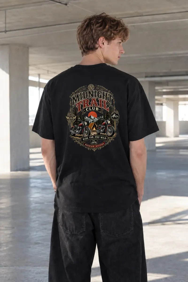 "Midnight Trail Club" Heavyweight Unisex Crewneck T-shirt | Gildan 5000