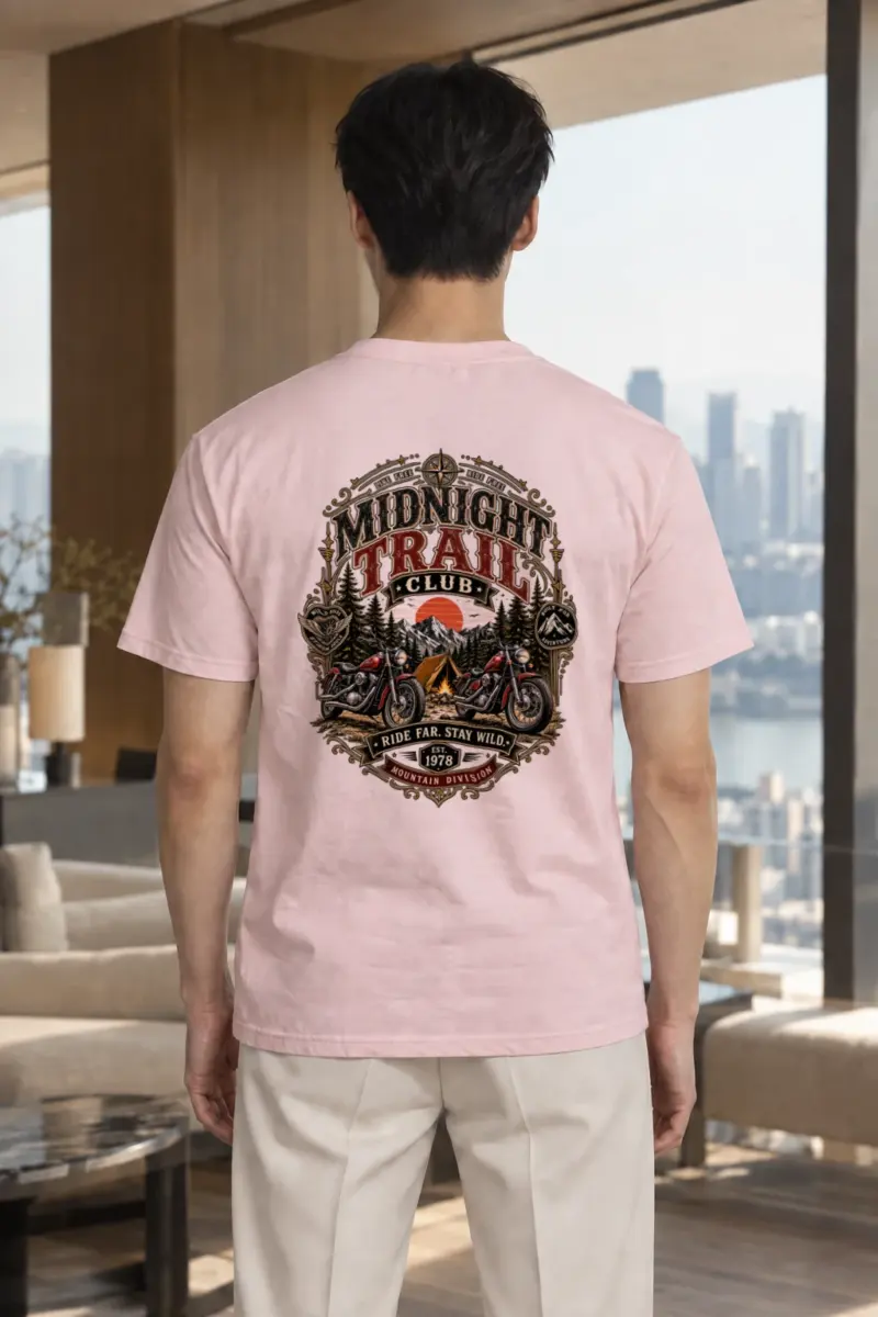 "Midnight Trail Club" Heavyweight Unisex Crewneck T-shirt | Gildan 5000