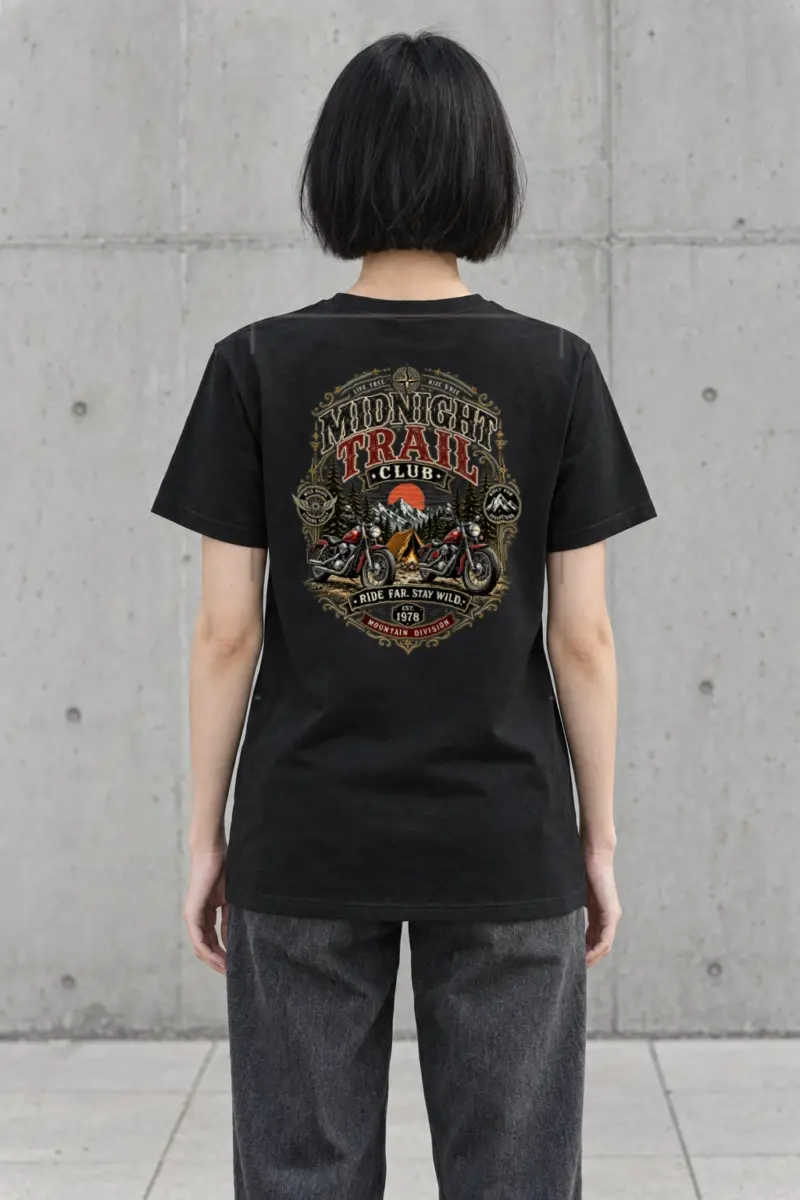 "Midnight Trail Club" Heavyweight Unisex Crewneck T-shirt