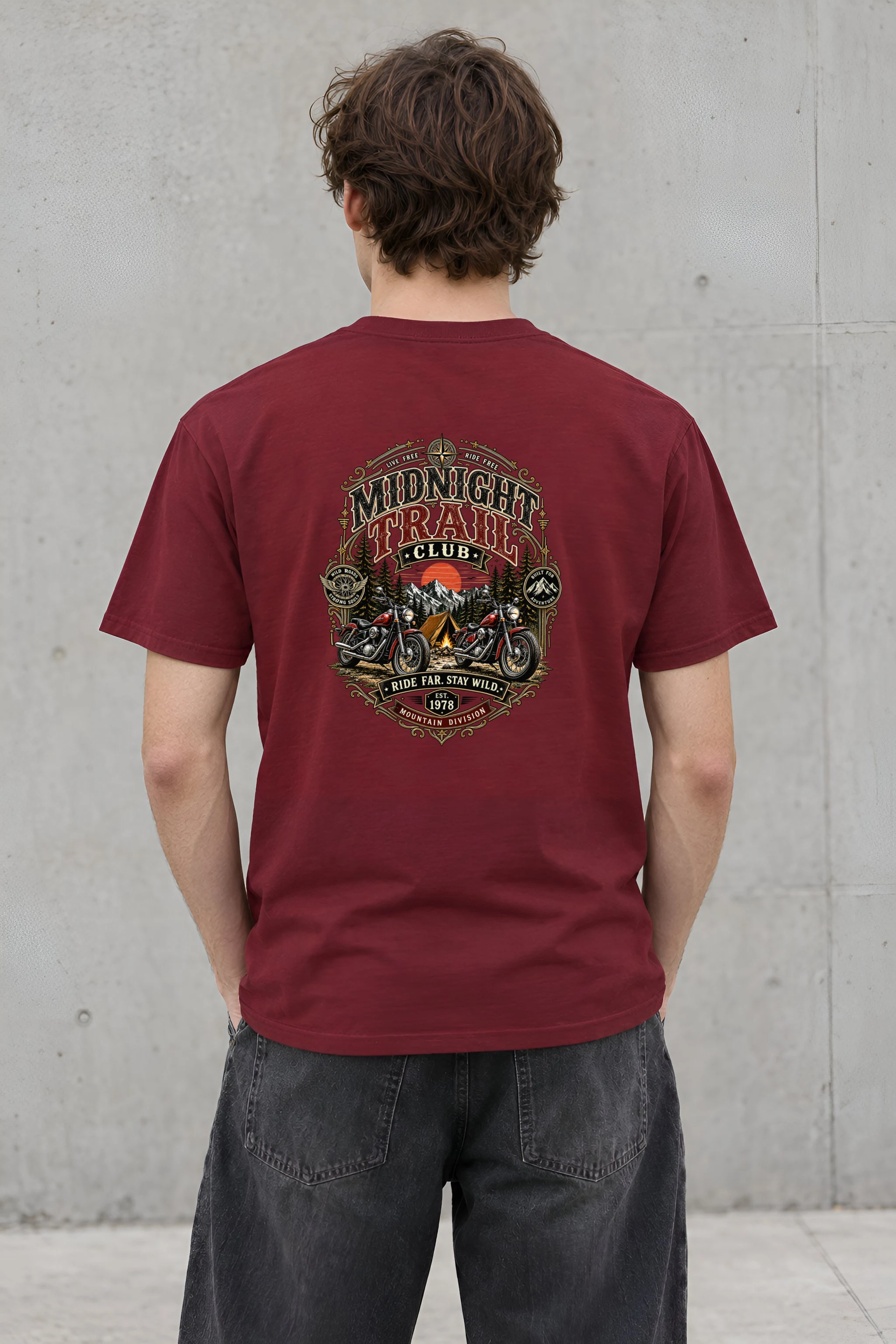 "Midnight Trail Club" Heavyweight Unisex Crewneck T-shirt