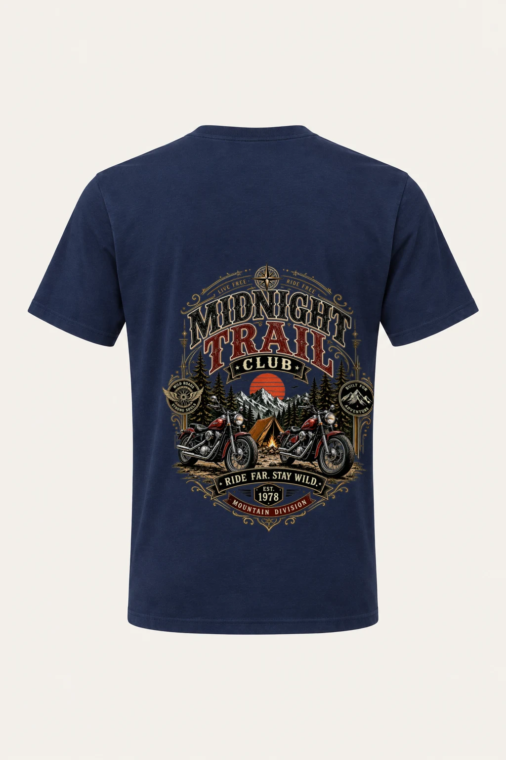 "Midnight Trail Club" Heavyweight Unisex Crewneck T-shirt | Gildan 5000