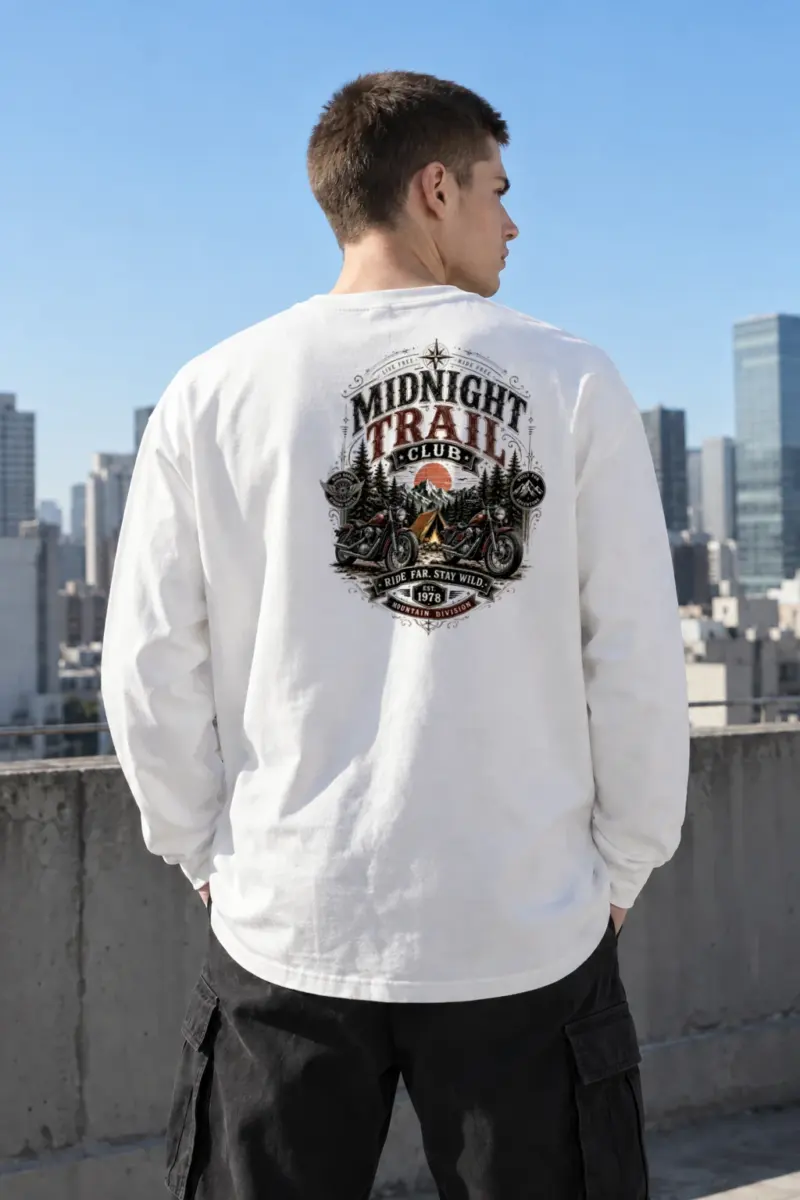 “Midnight Trail Club” Unisex Longsleeve T-shirt | Gildan 2400