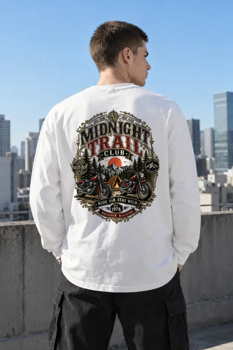 "Midnight Trail Club" Unisex Longsleeve T-shirt | Gildan 2400
