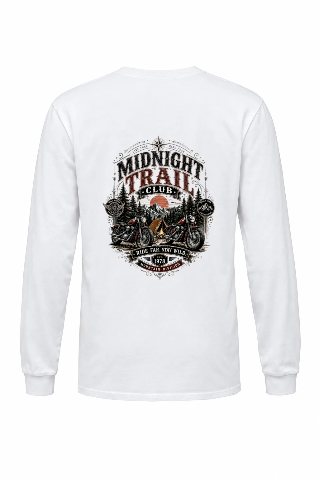 "Midnight Trail Club" Unisex Longsleeve T-shirt | Gildan 2400