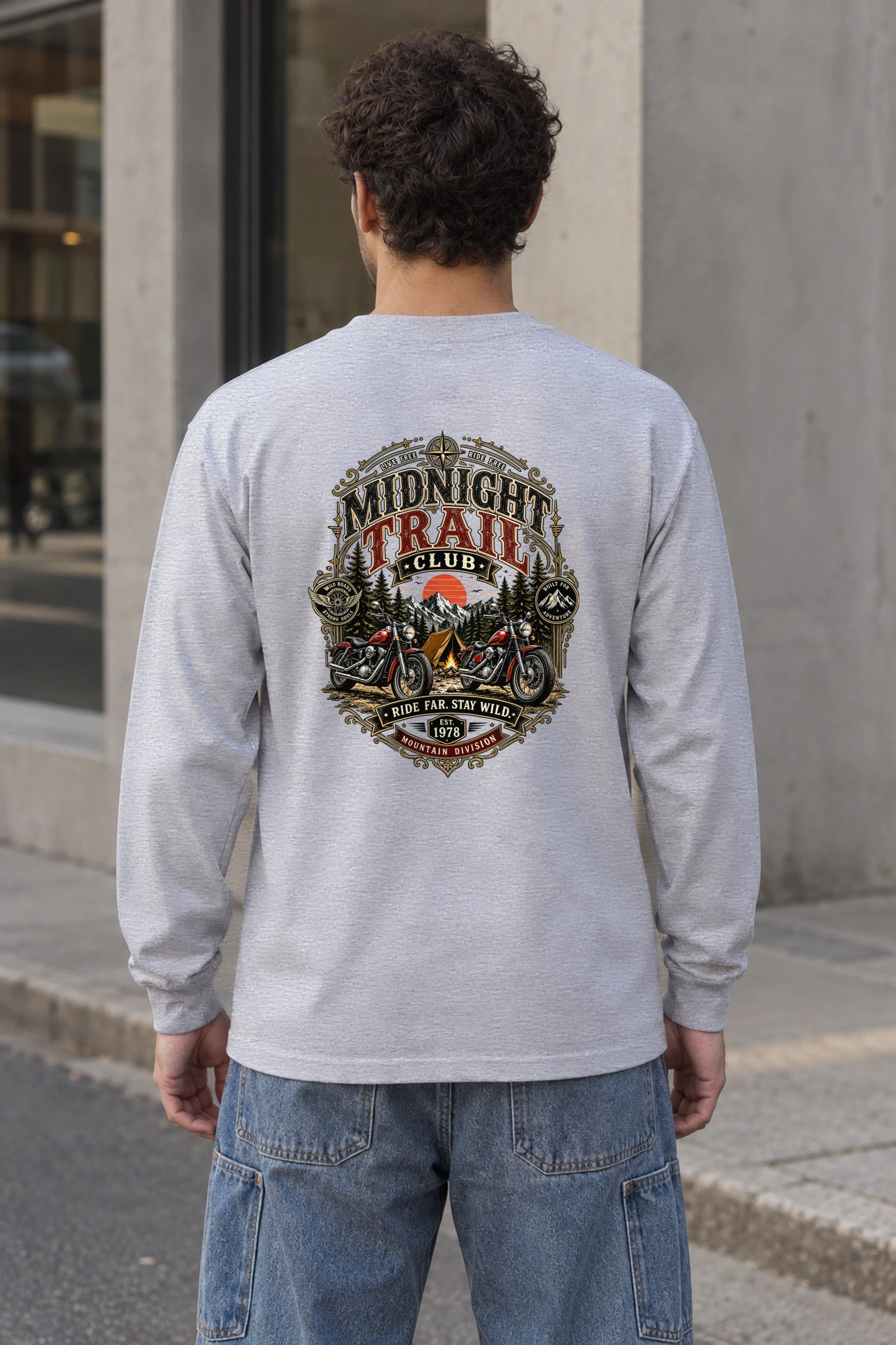 "Midnight Trail Club" Unisex Longsleeve T-shirt