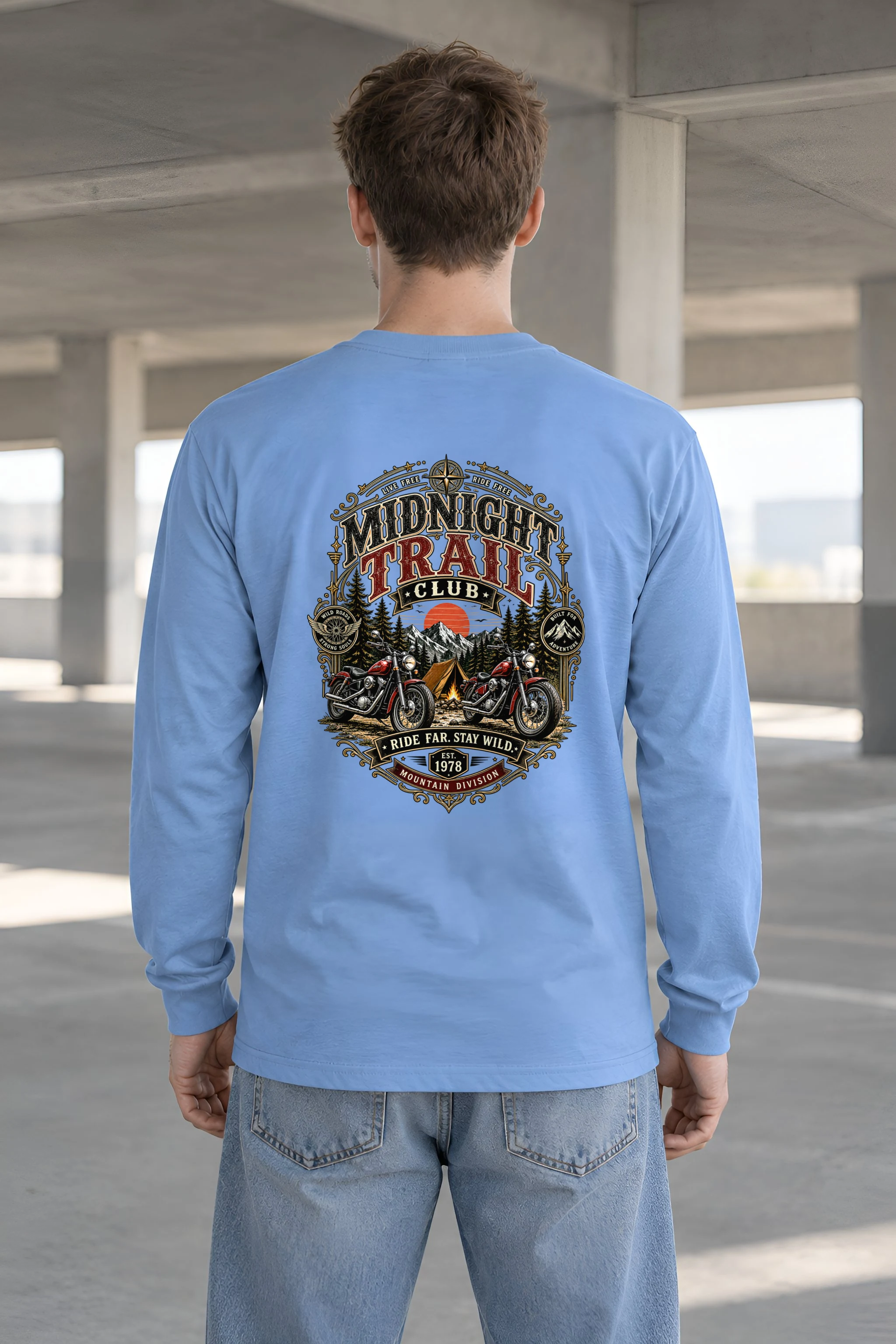 "Midnight Trail Club" Unisex Longsleeve T-shirt