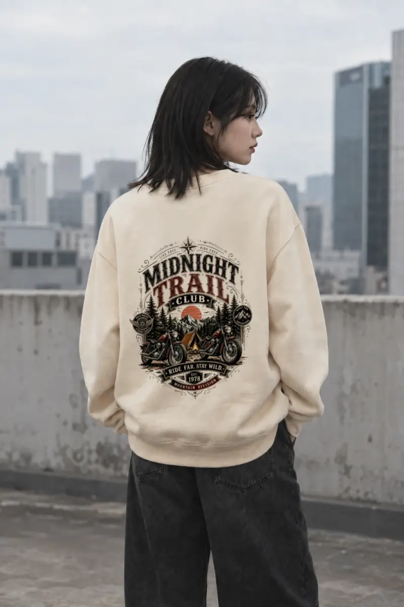 "Midnight Trail Club" Unisex Sponge Fleece Crewneck Sweatshirt | Bella + Canvas 3901