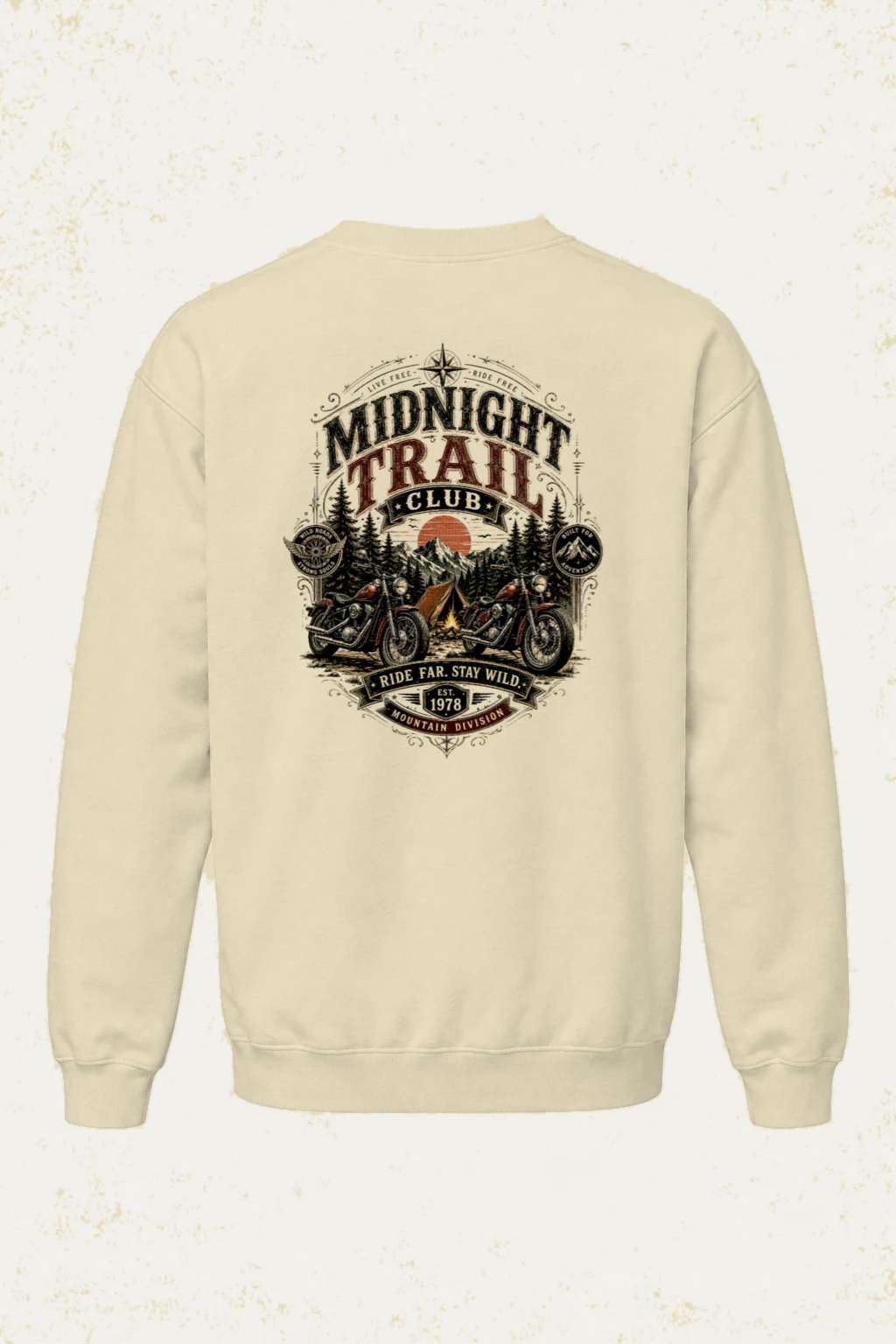"Midnight Trail Club" Unisex Sponge Fleece Crewneck Sweatshirt | Bella + Canvas 3901