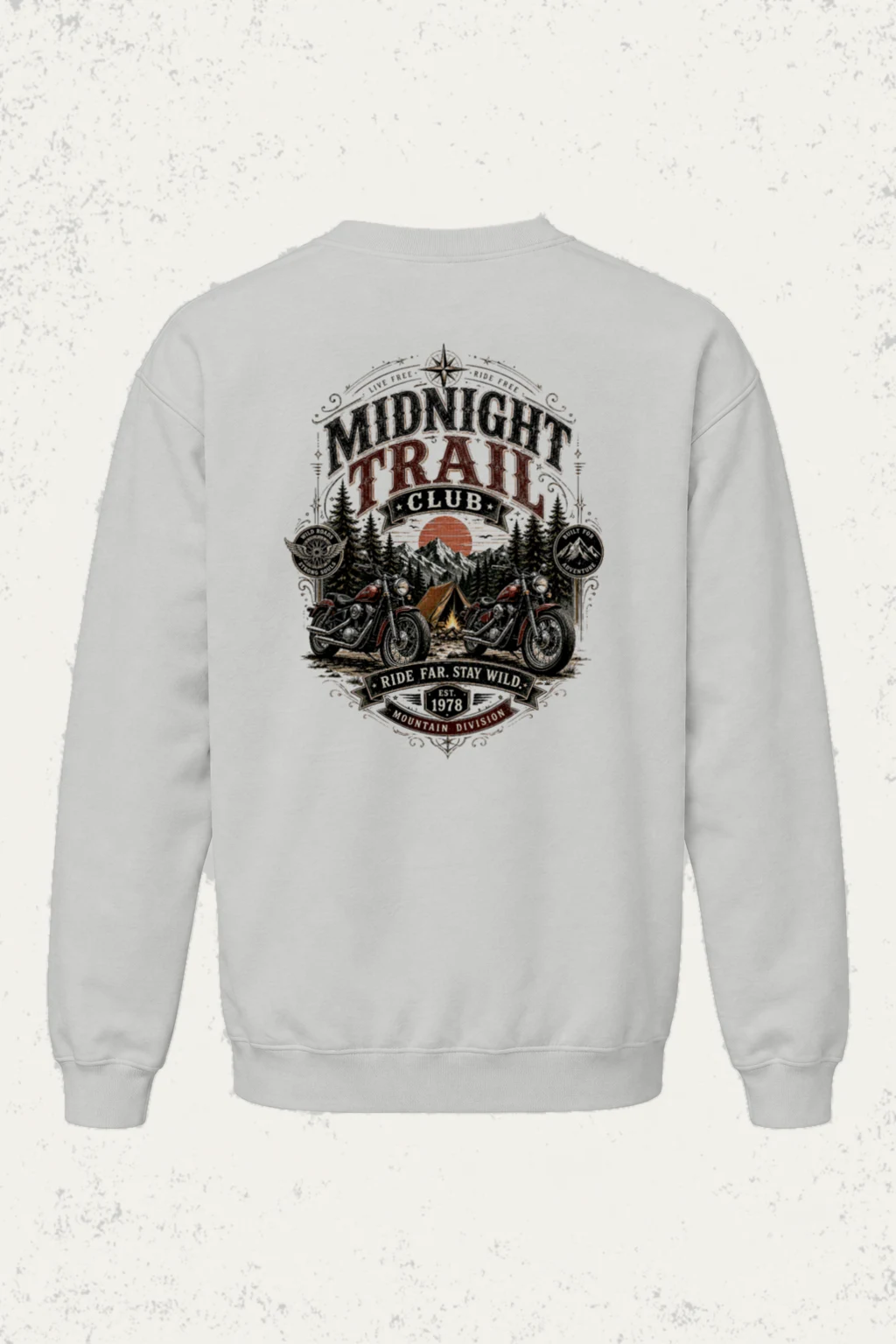 "Midnight Trail Club" Unisex Sponge Fleece Crewneck Sweatshirt | Bella + Canvas 3901