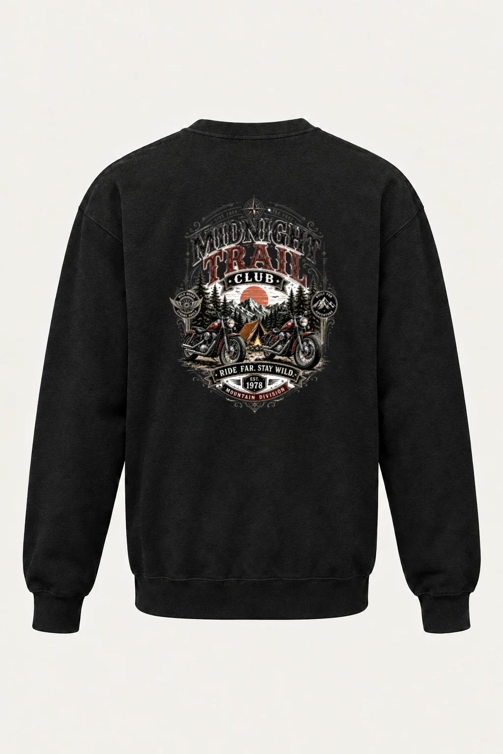 "Midnight Trail Club" Unisex Sponge Fleece Crewneck Sweatshirt | Bella + Canvas 3901