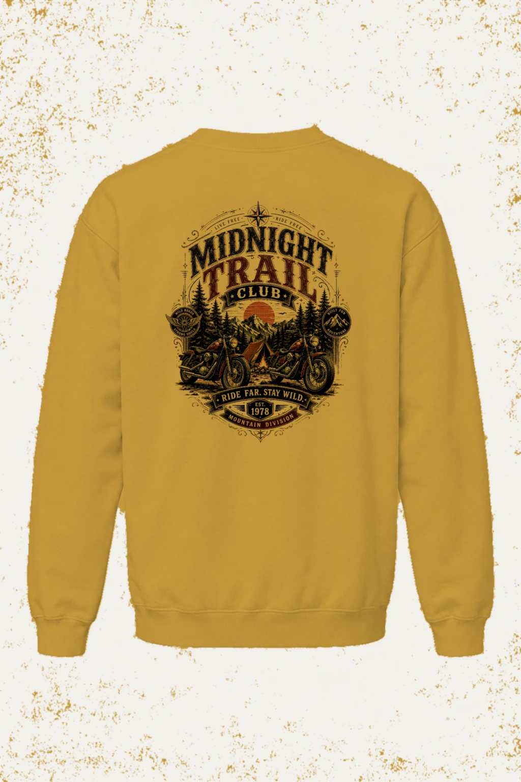 "Midnight Trail Club" Unisex Sponge Fleece Crewneck Sweatshirt | Bella + Canvas 3901