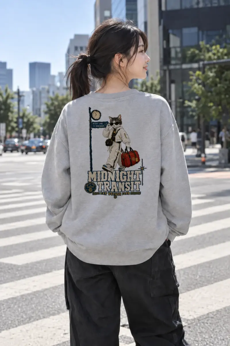 "Midnight Transit" Heavy Blend Unisex Crewneck Sweatshirt | Gildan 18000