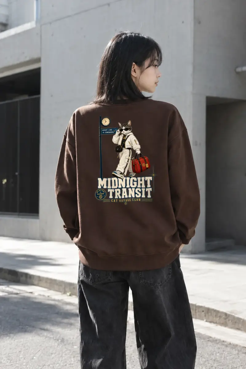 "Midnight Transit" Heavy Blend Unisex Crewneck Sweatshirt | Gildan 18000