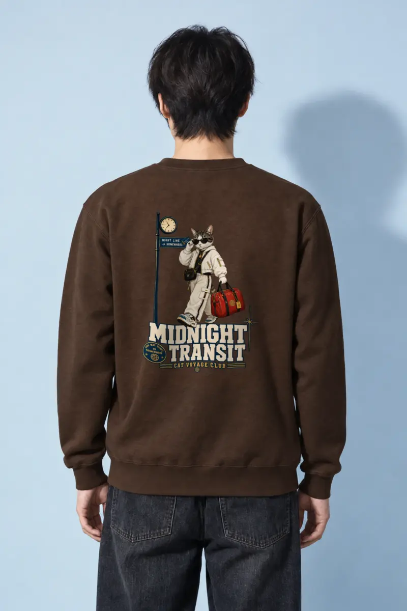 "Midnight Transit" Heavy Blend Unisex Crewneck Sweatshirt