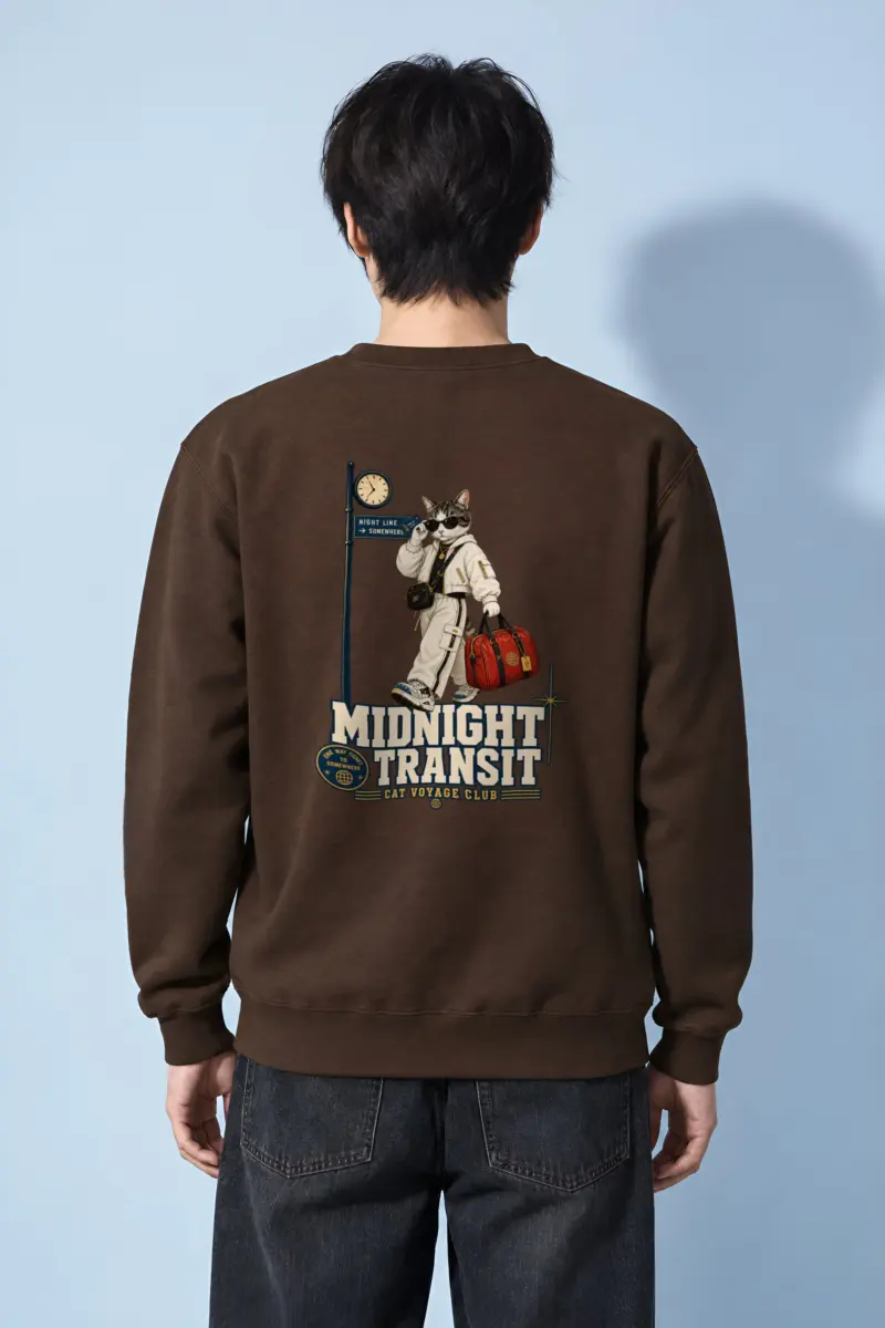 "Midnight Transit" Heavy Blend Unisex Crewneck Sweatshirt