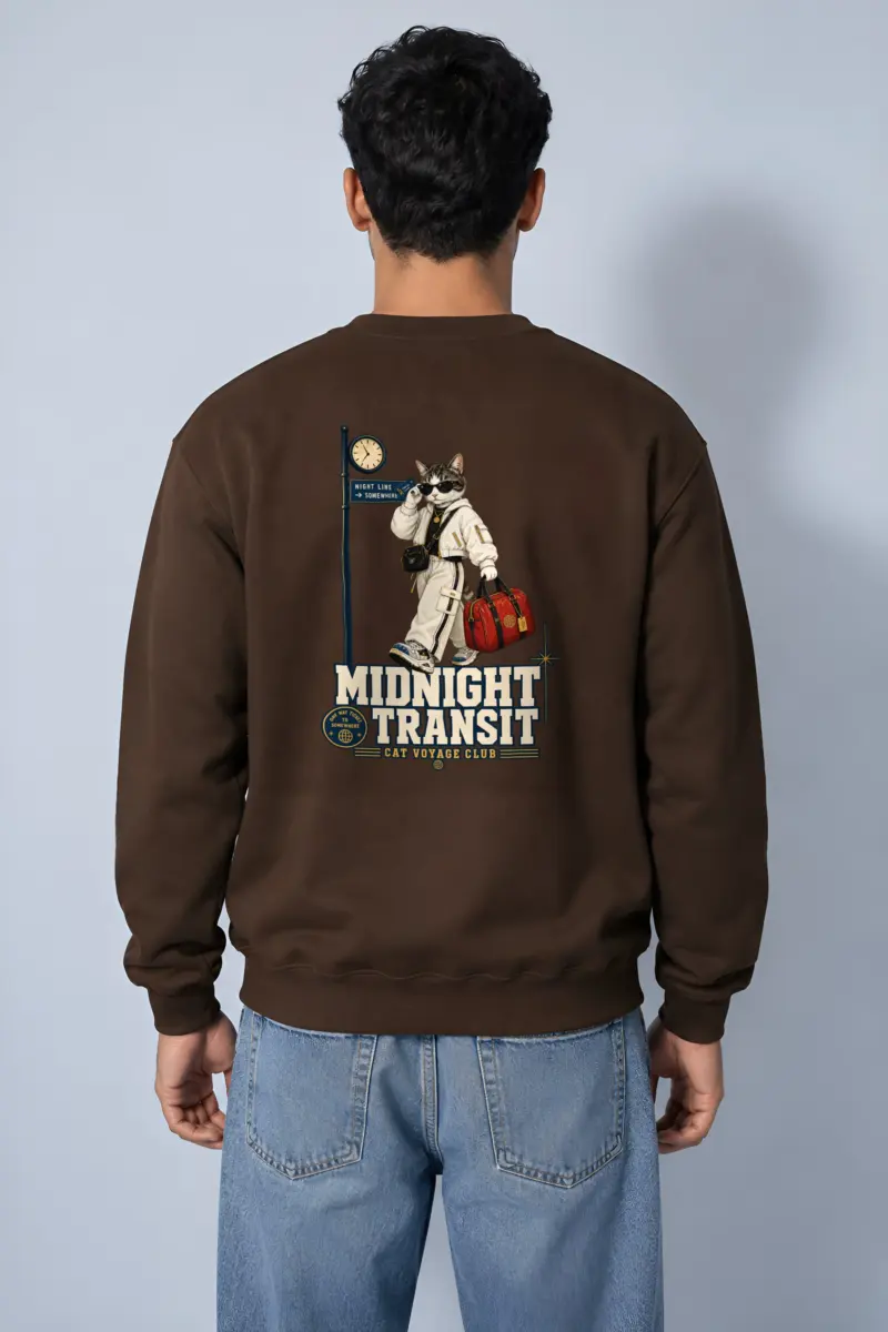 "Midnight Transit" Heavy Blend Unisex Crewneck Sweatshirt
