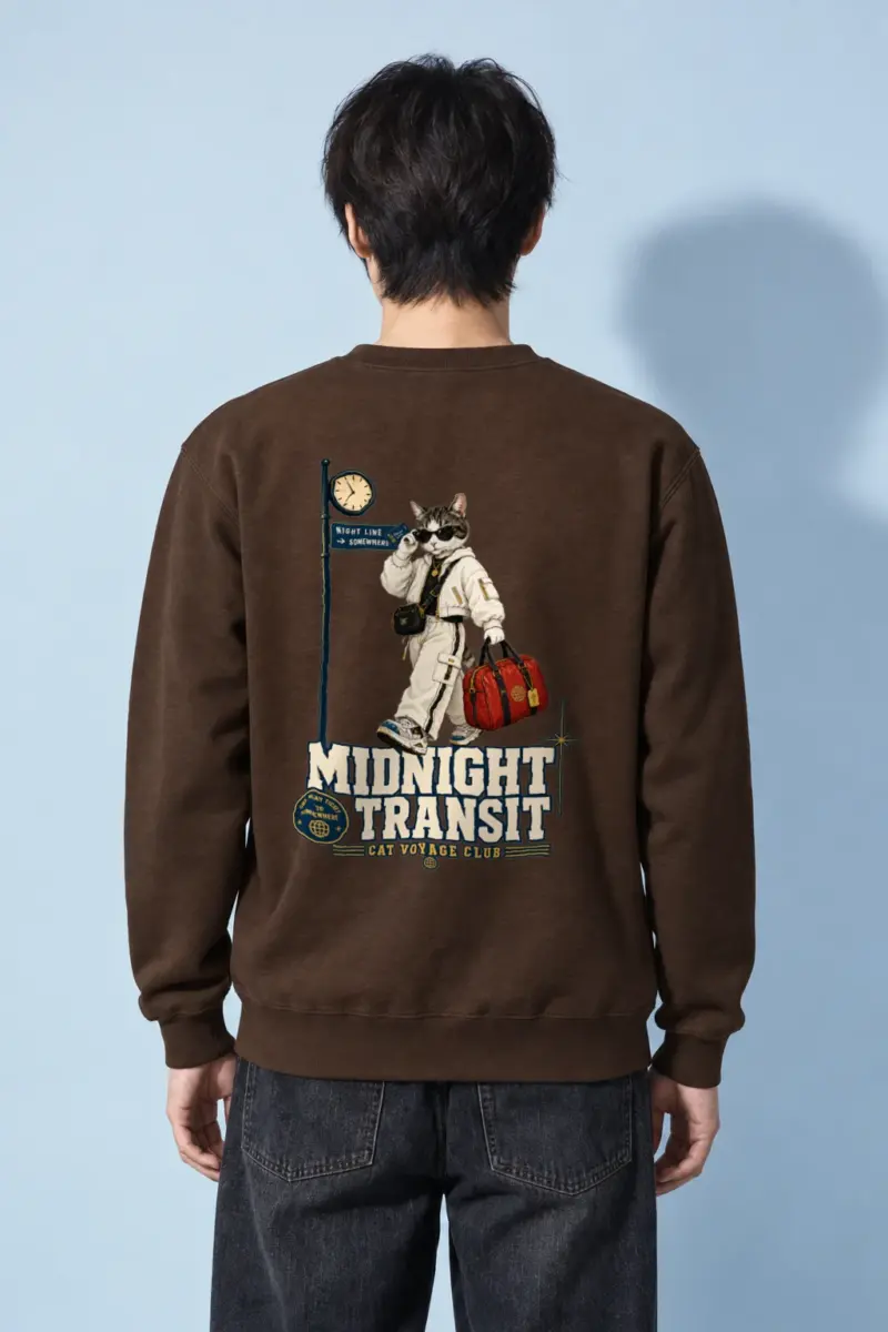 "Midnight Transit" Heavy Blend Unisex Crewneck Sweatshirt