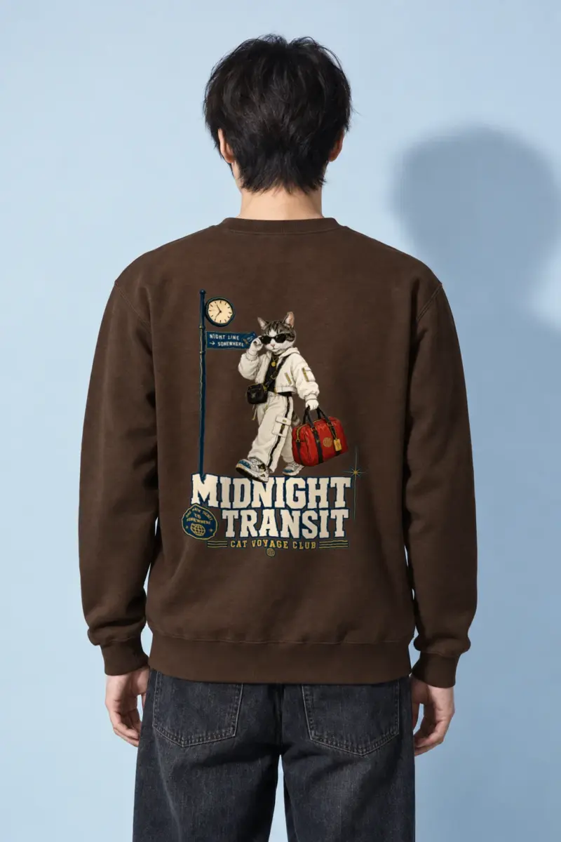 "Midnight Transit" Heavy Blend Unisex Crewneck Sweatshirt