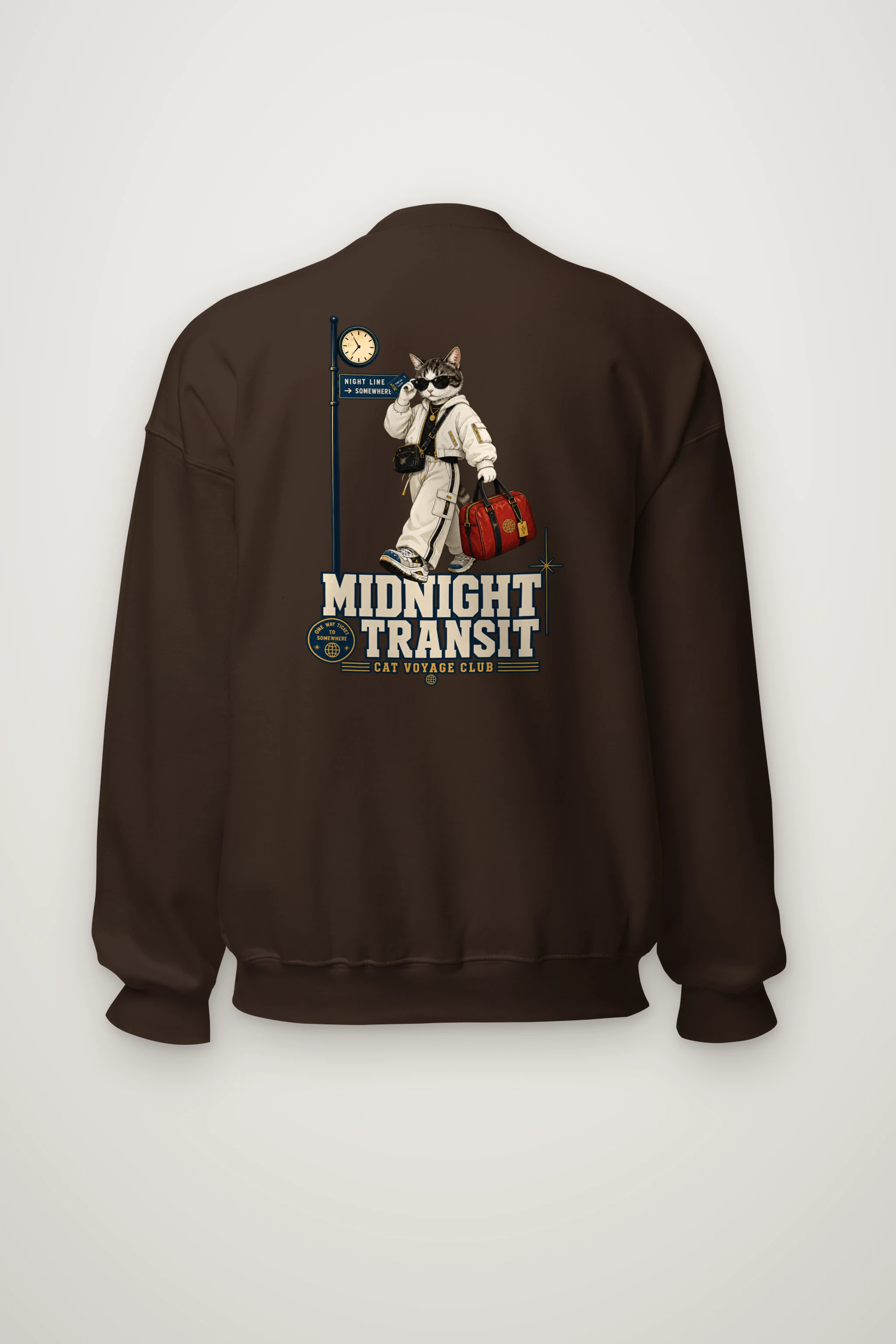 "Midnight Transit" Heavy Blend Unisex Crewneck Sweatshirt