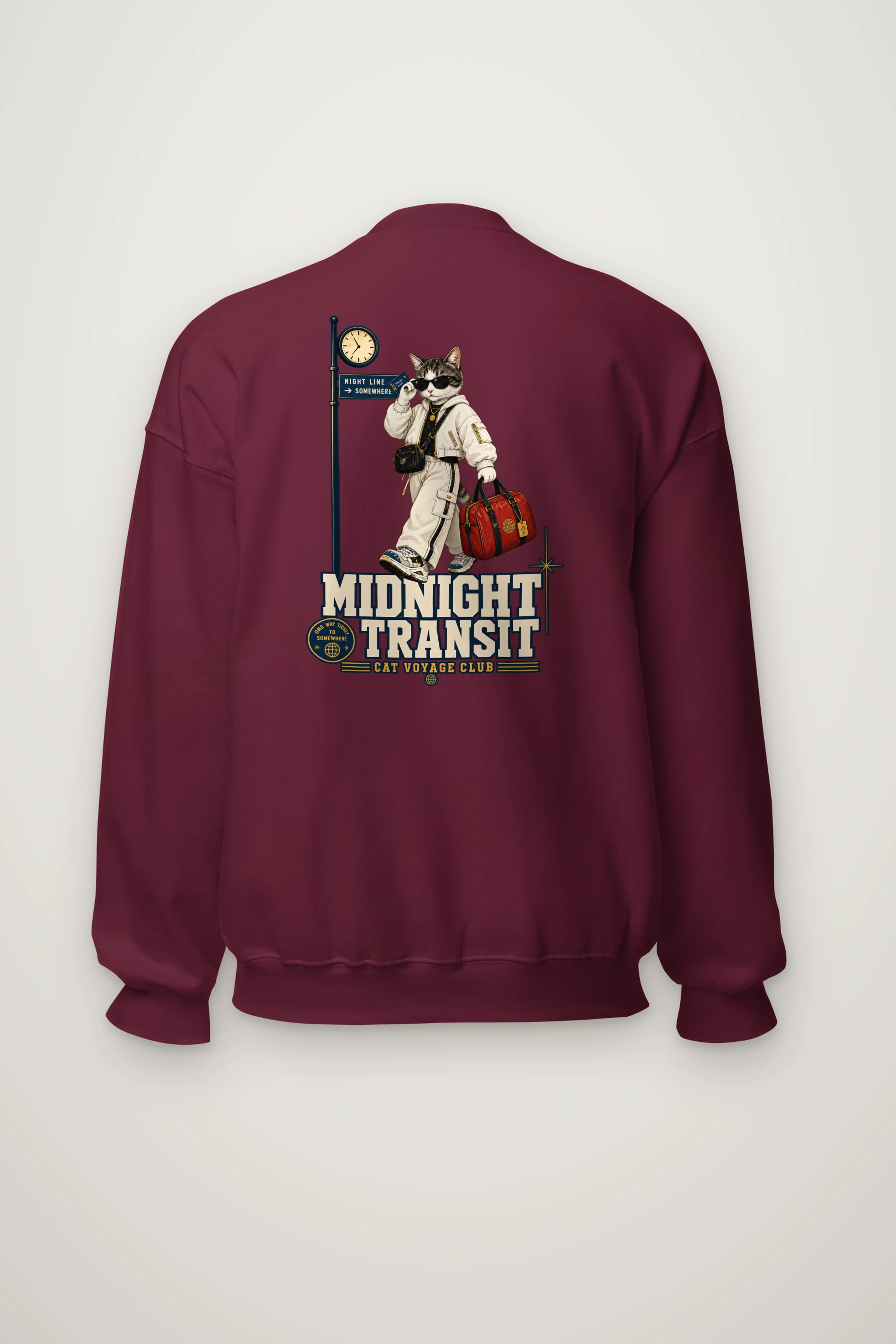"Midnight Transit" Heavy Blend Unisex Crewneck Sweatshirt