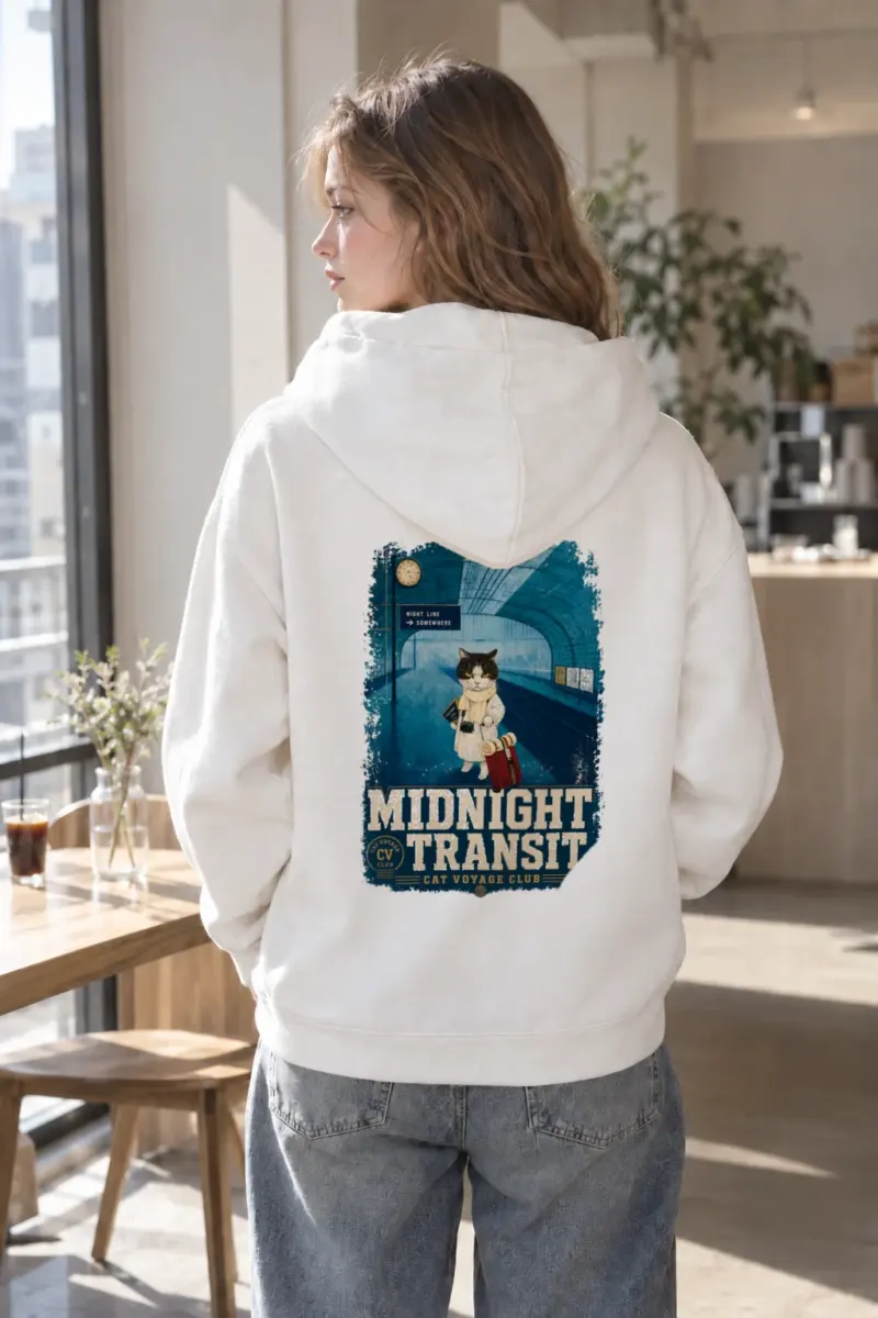 "Midnight Transit" Heavy Blend Unisex Pullover Hoodie | Gildan 18500