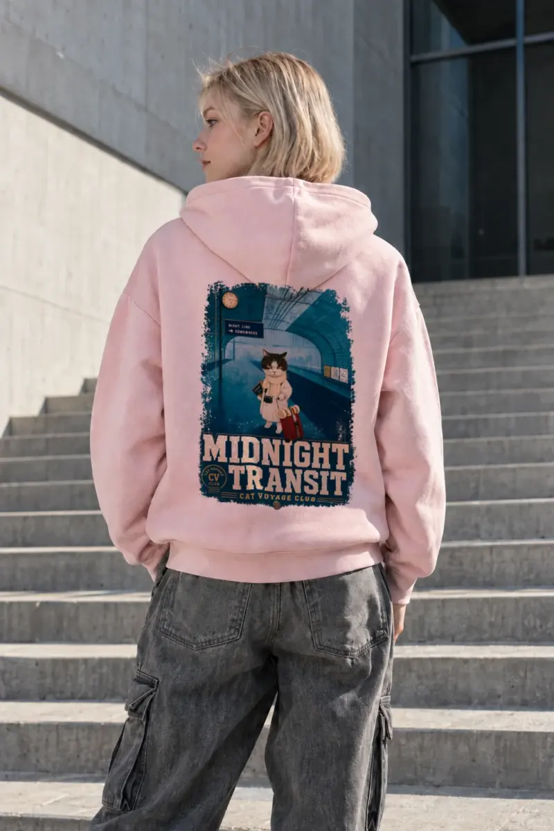 “Midnight Transit” Heavy Blend Unisex Pullover Hoodie | Gildan 18500