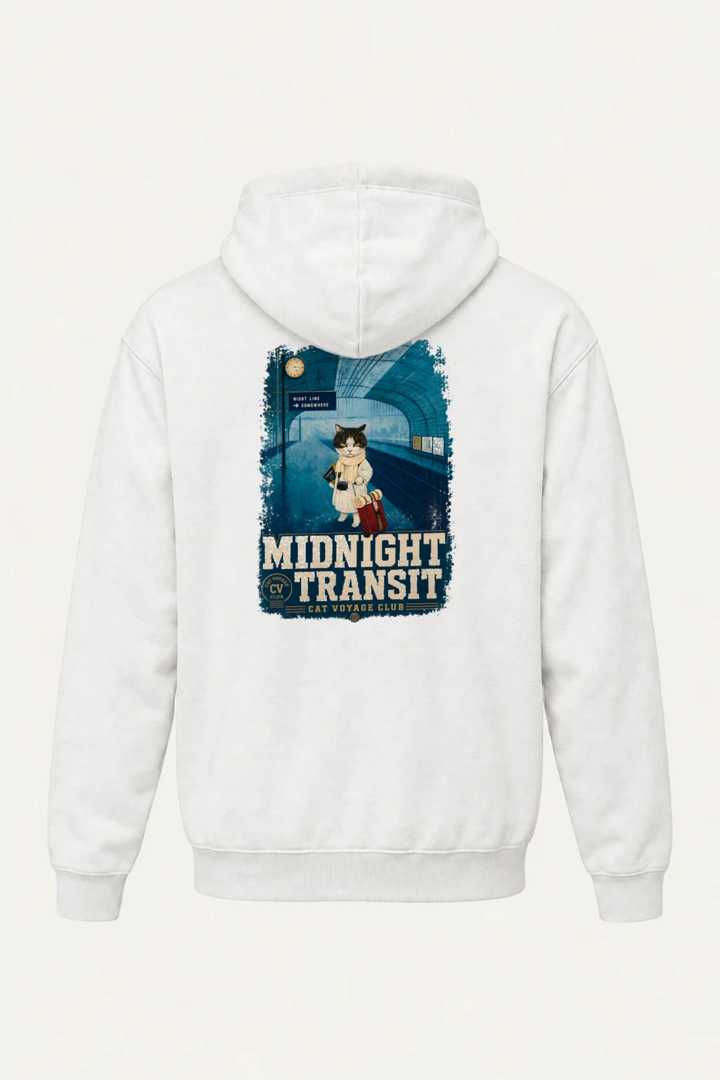 "Midnight Transit" Heavy Blend Unisex Pullover Hoodie | Gildan 18500