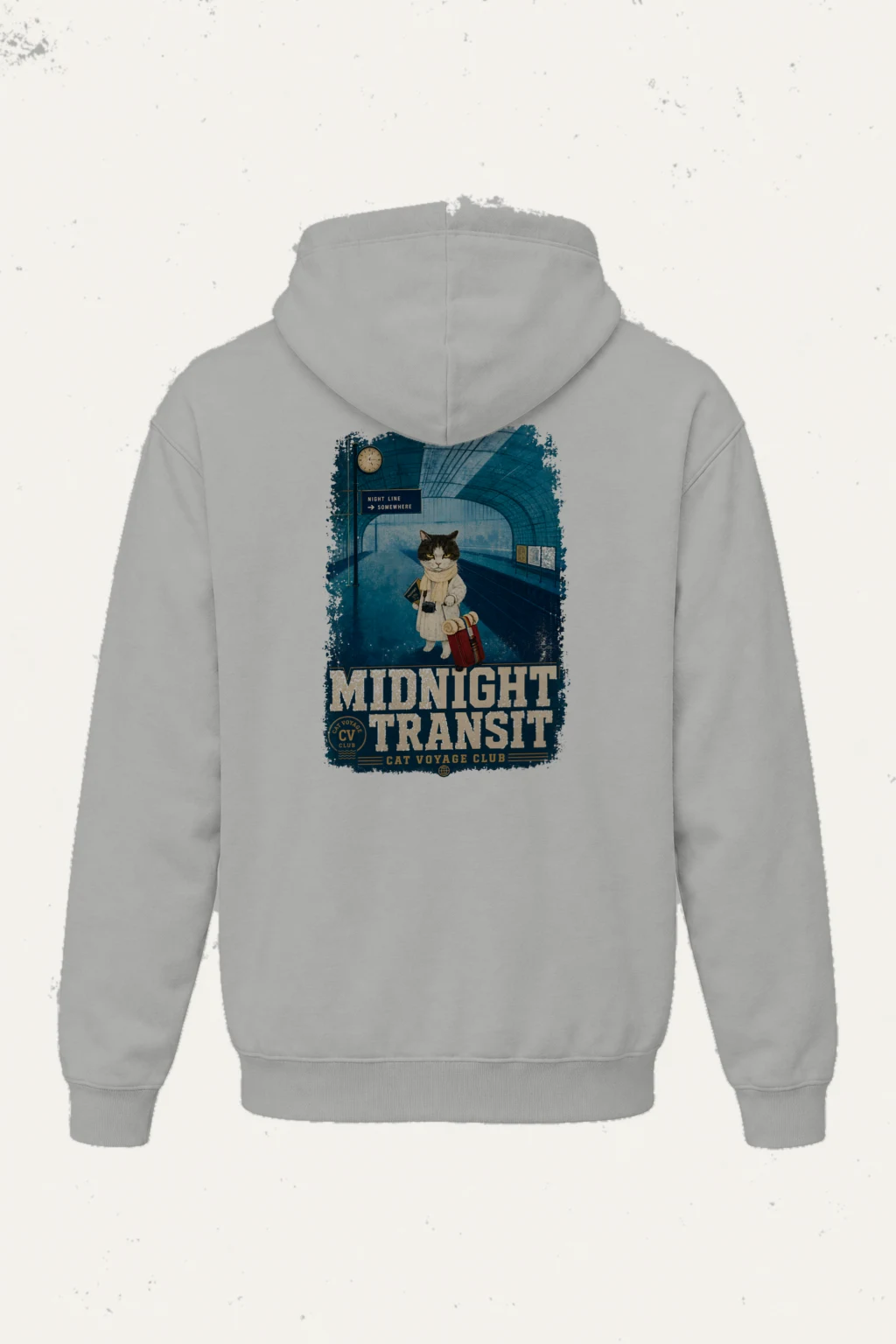 "Midnight Transit" Heavy Blend Unisex Pullover Hoodie | Gildan 18500