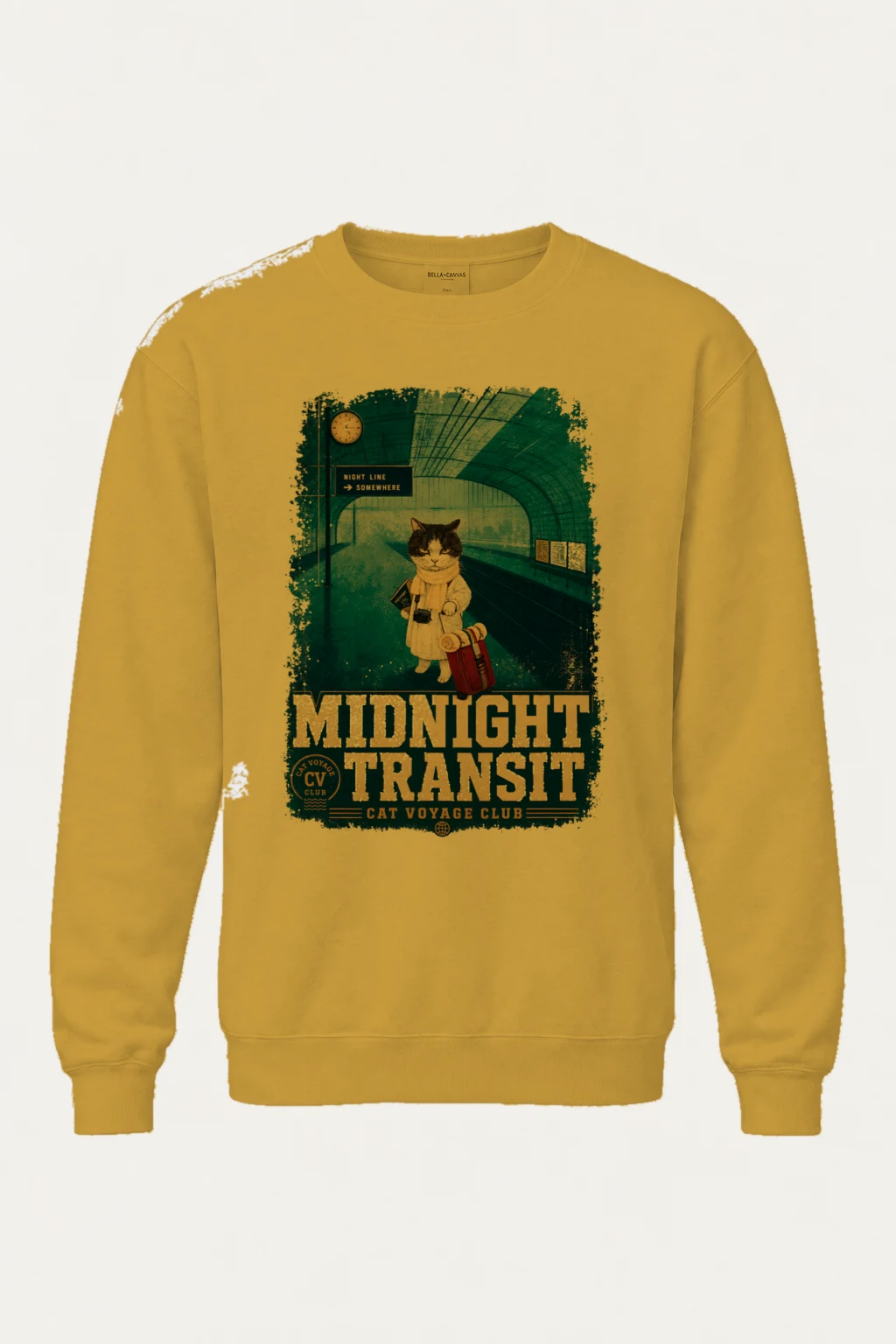 "Midnight Transit" Unisex Sponge Fleece Crewneck Sweatshirt | Bella + Canvas 3901