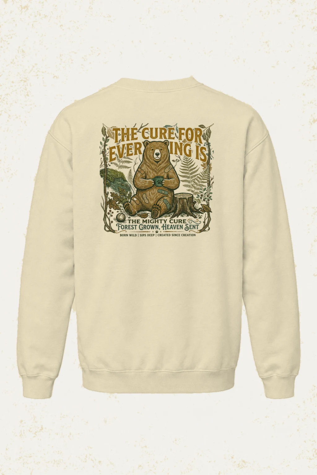 "Mighty Cure" Unisex Sponge Fleece Crewneck Sweatshirt | Bella + Canvas 3901