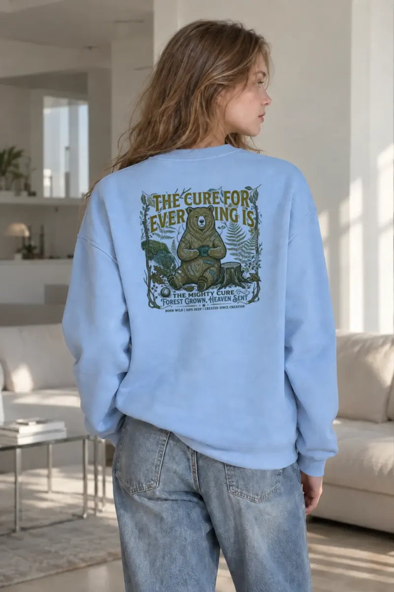 "Mighty Forest Cure" Heavy Blend Unisex Crewneck Sweatshirt | Gildan 18000