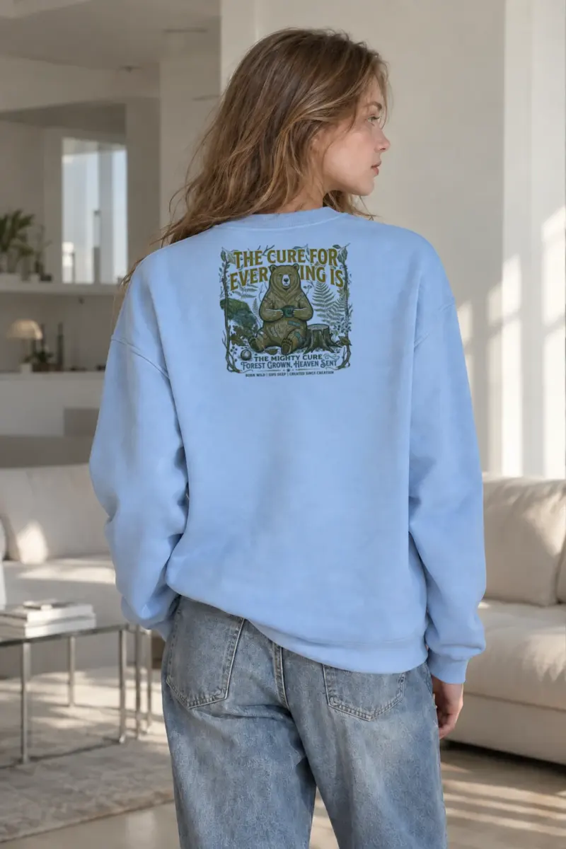 "Mighty Forest Cure" Heavy Blend Unisex Crewneck Sweatshirt | Gildan 18000