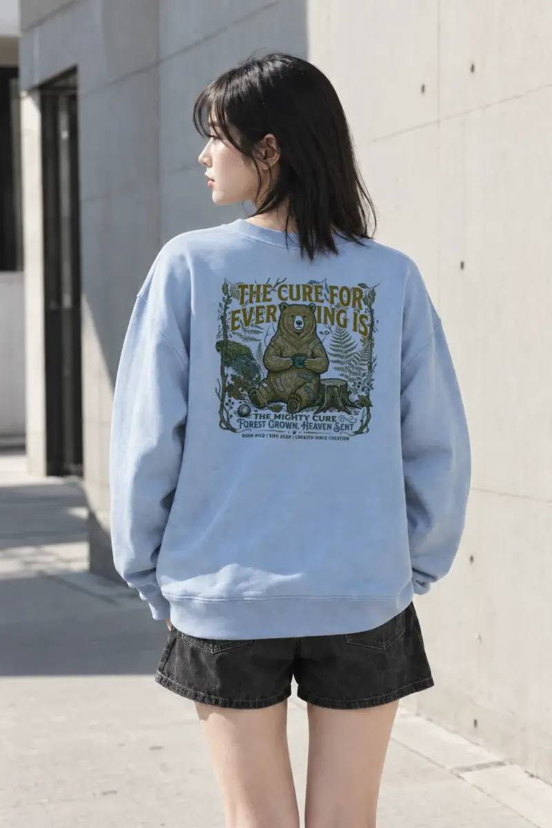 "Mighty Forest Cure" Heavy Blend Unisex Crewneck Sweatshirt | Gildan 18000