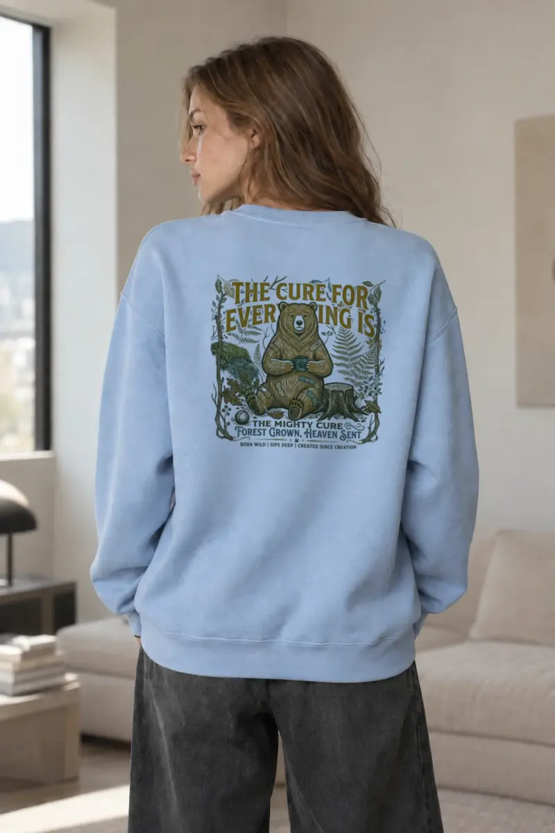"Mighty Forest Cure" Heavy Blend Unisex Crewneck Sweatshirt | Gildan 18000