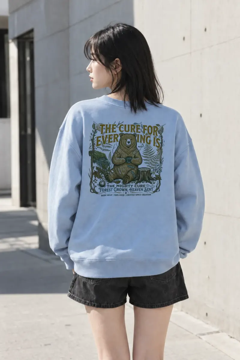 "Mighty Forest Cure" Heavy Blend Unisex Crewneck Sweatshirt | Gildan 18000