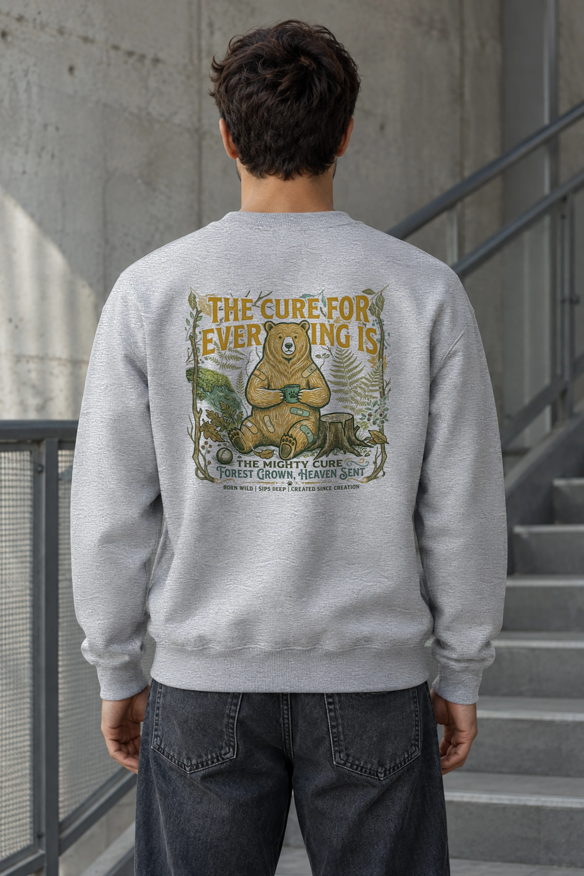 "Mighty Forest Cure" Heavy Blend Unisex Crewneck Sweatshirt