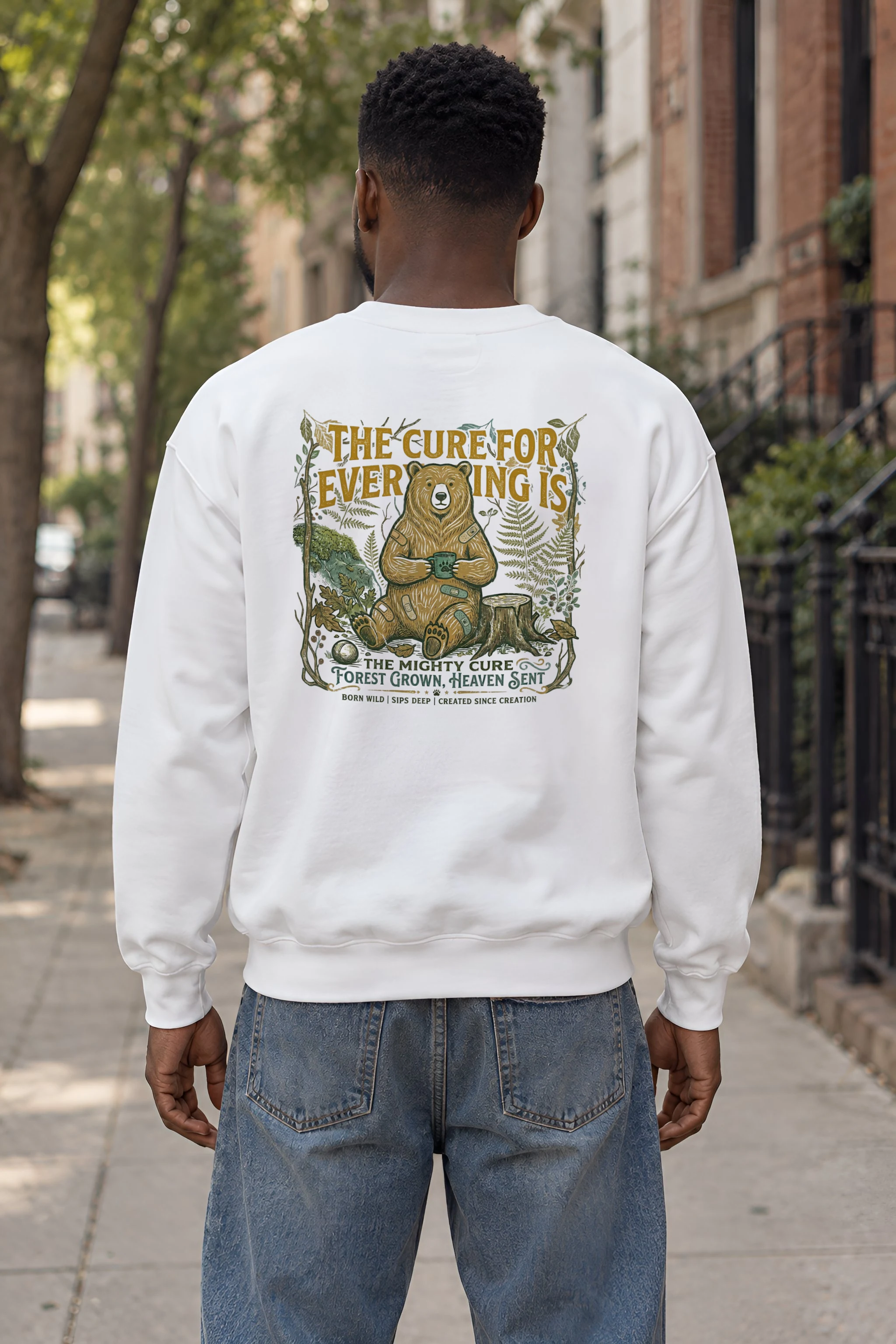"Mighty Forest Cure" Heavy Blend Unisex Crewneck Sweatshirt
