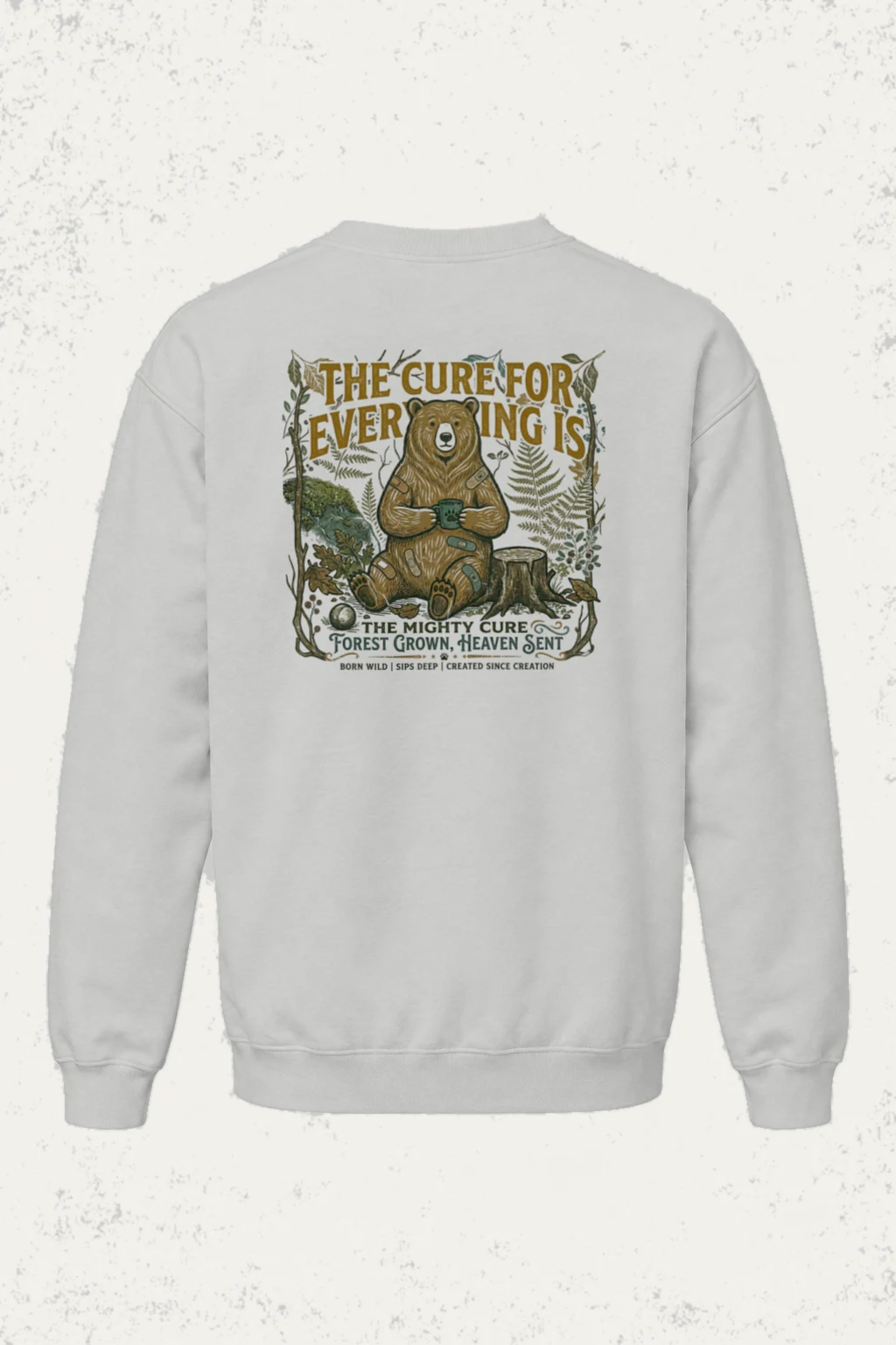 "Mighty Forest Cure" Heavy Blend Unisex Crewneck Sweatshirt | Gildan 18000