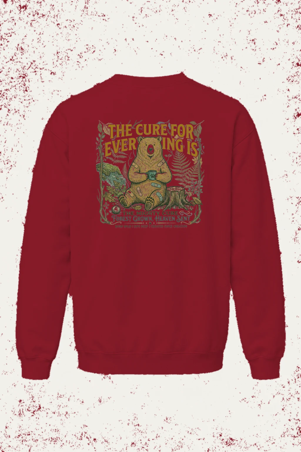 "Mighty Forest Cure" Heavy Blend Unisex Crewneck Sweatshirt | Gildan 18000