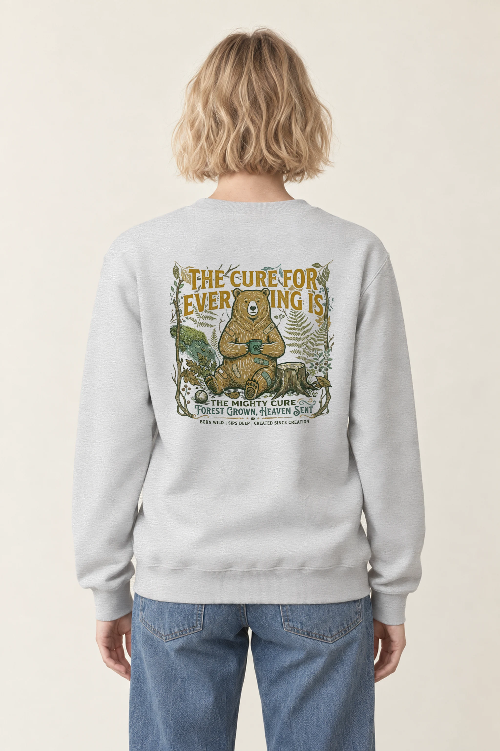 "Mighty Forest Cure" Heavy Blend Unisex Crewneck Sweatshirt