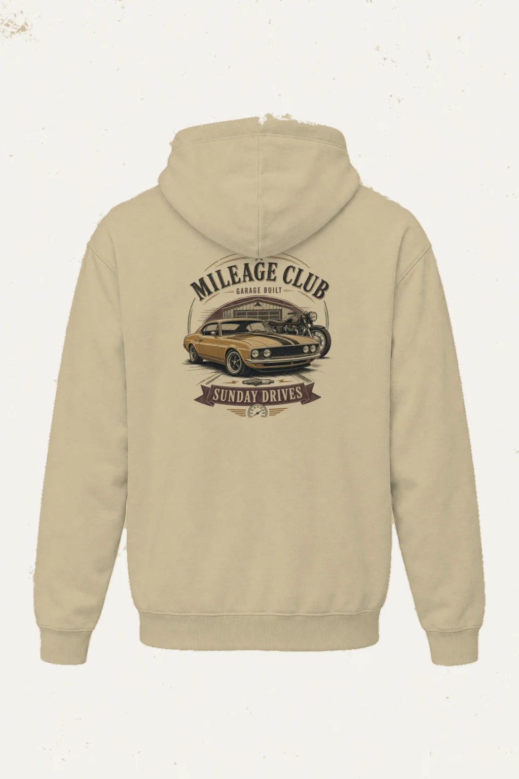 "Mileage Club Garage" Heavy Blend Unisex Pullover Hoodie | Gildan 18500